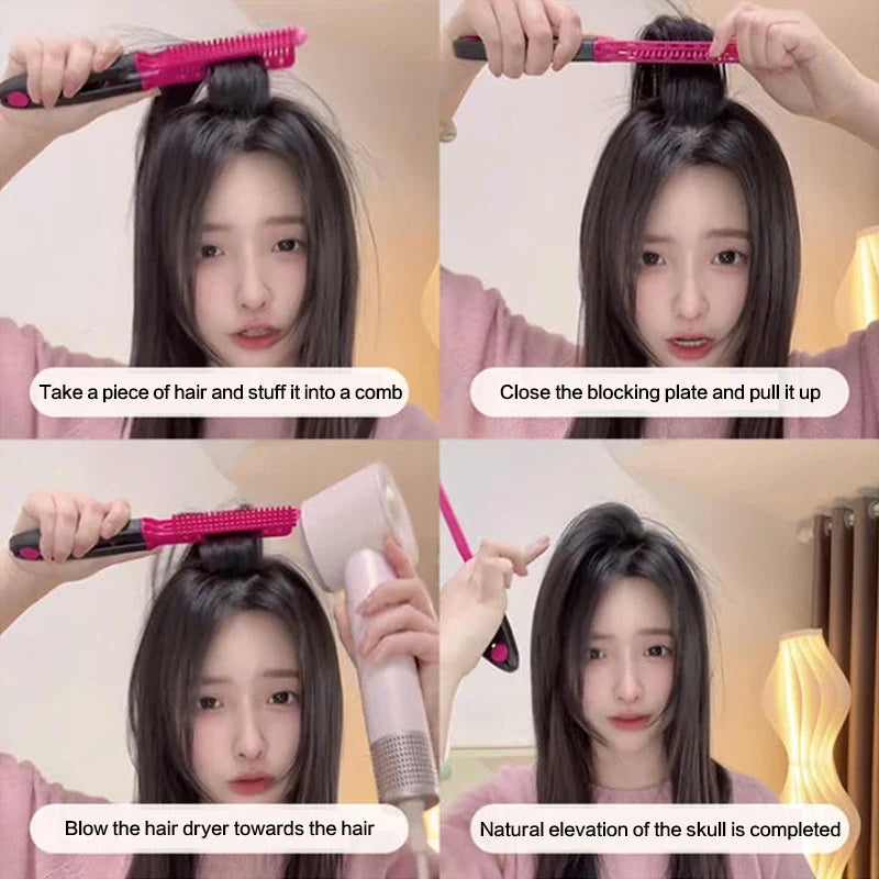 V Type Hair Straightener Brush DIY Hairdress Tool Hairdressing Combs Natural Hair Styling Curling Comb Hair For Male And Female