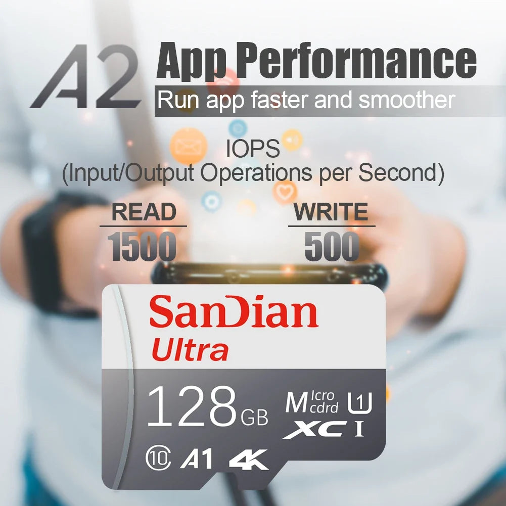 Micro TF  SD Memory Card 512GB  256GB 64GB  32GB High Speed U3 V30 A2 Waterproof for Action Cam Sports Video