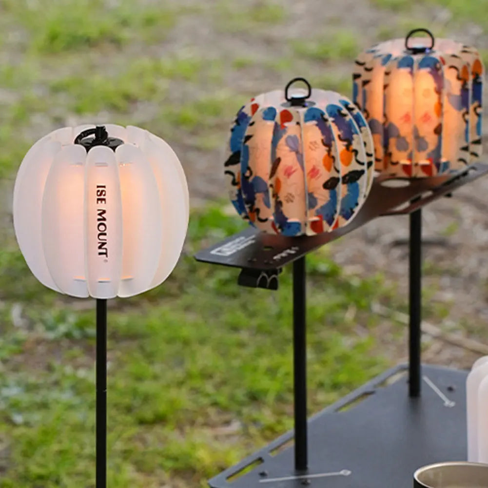 Outdoor Camping Light Shade Ultralight Atmosphere Lampshade Pumpkin Shape Outdoor Lantern Shade for Outdoor Camping Tent