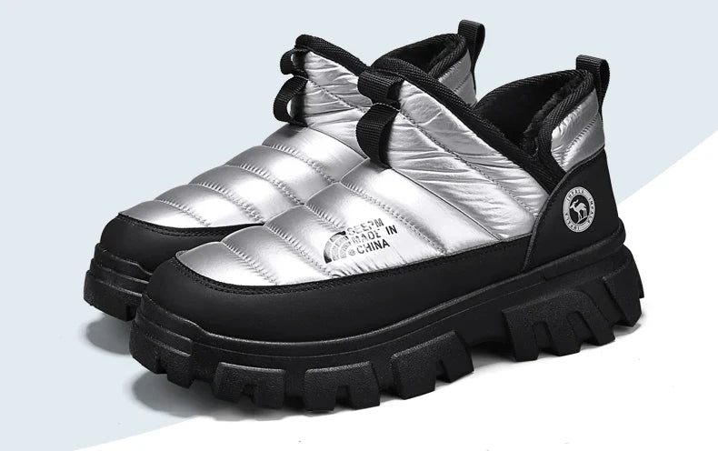 Men's Insulated Winter Snow Boots – Warm Cotton, Anti-Slip