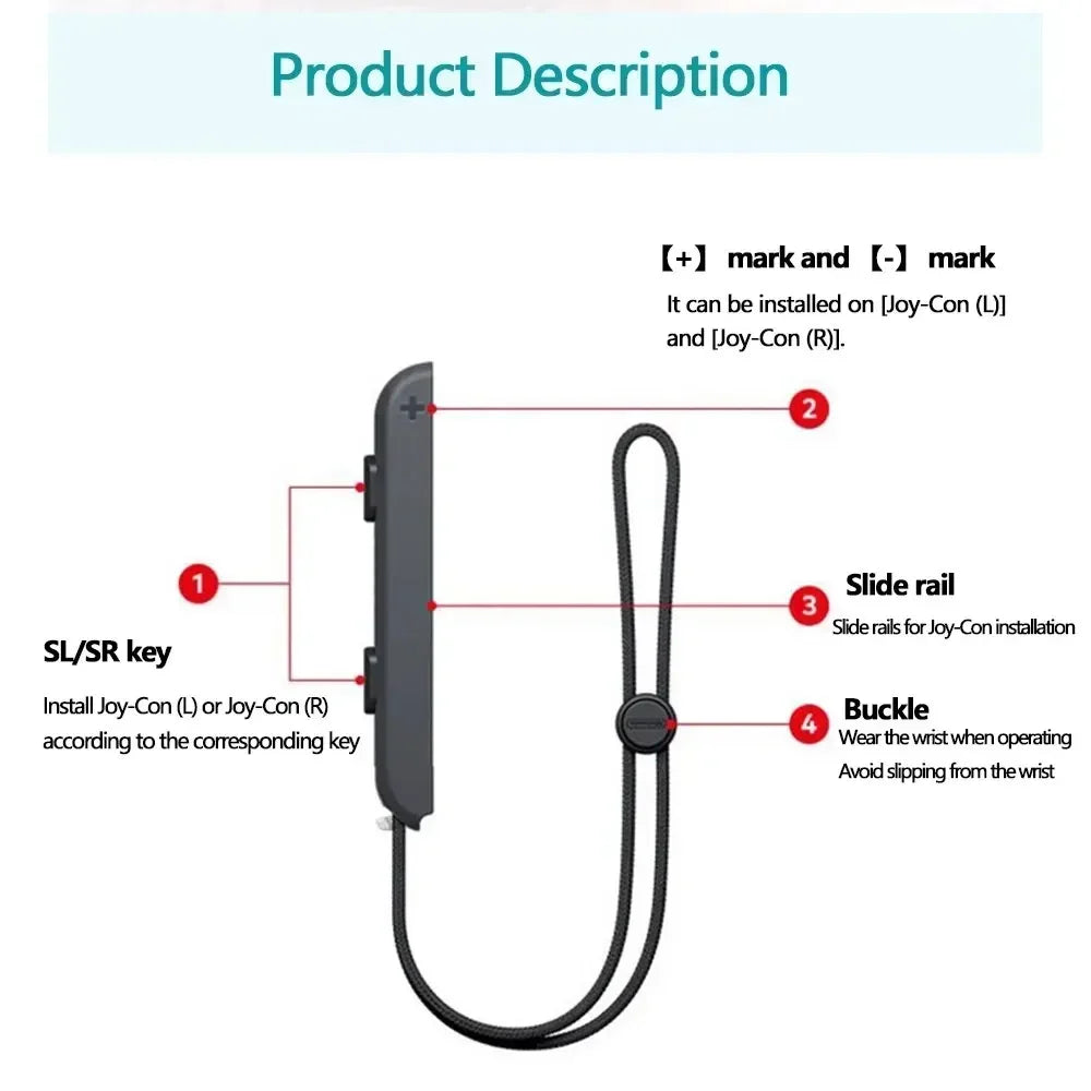 2025 For Nintend Switch & OLED Gamepad Controller Gamepad Hand Rope Joy-con Wrist Strap Laptop Video Games Accessories