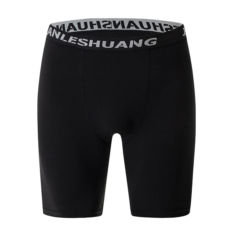 5piece Set Of Men's Classic Black And White Elastic Long Underwear Quick Drying Comfortable Sporty Youth Trend Flat Corner Pants