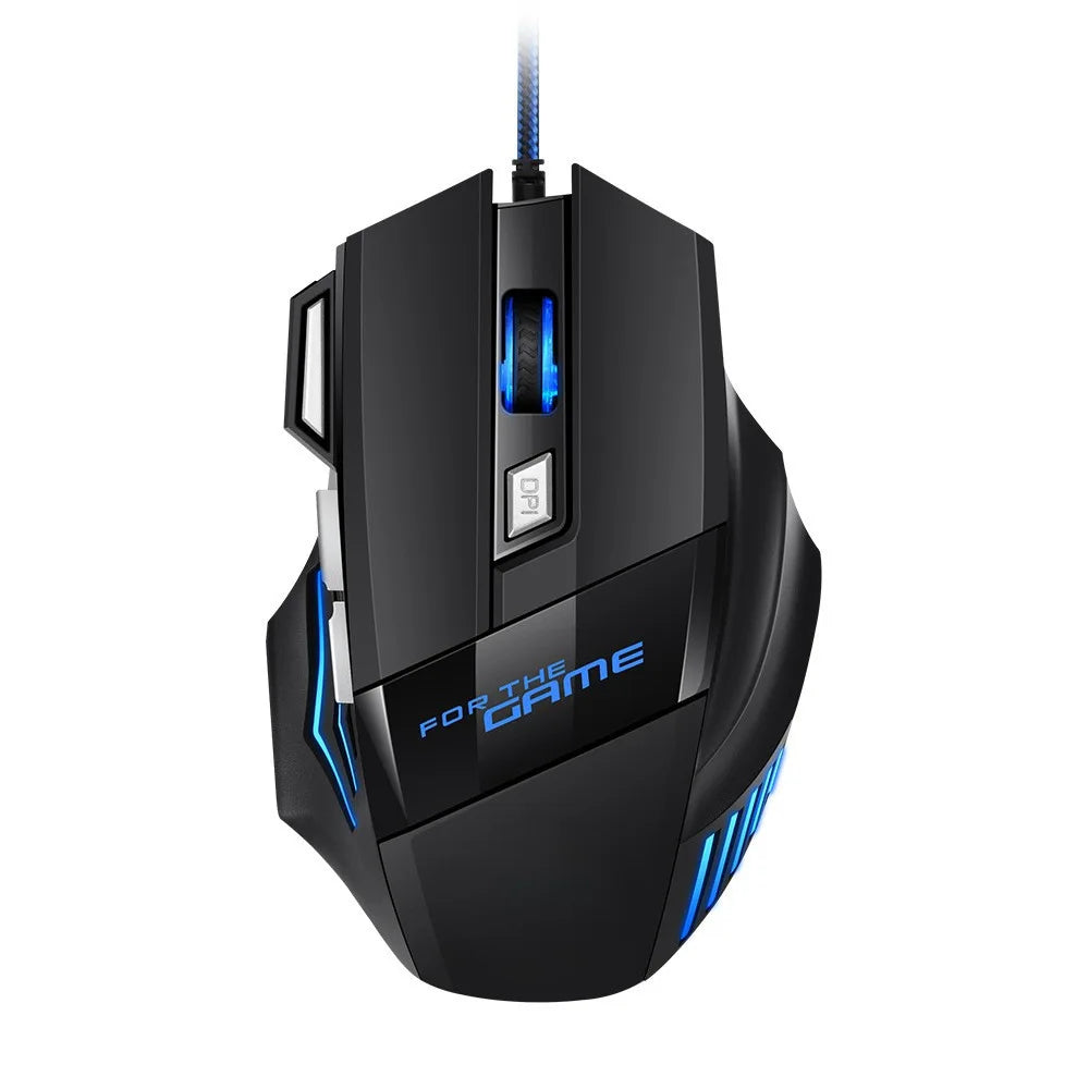 1 PC New Hyperspeed USB Gaming Mouse RGB Backlit Ergonomic Gaming Mice 7D Esports Wired Mouse for Laptop PC Gamer