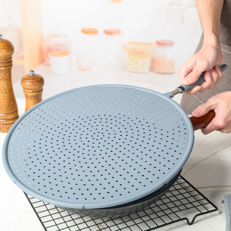 Silicone oil screen steaming cover kitchen frying oil screen cooking tool splash proof oil baffle