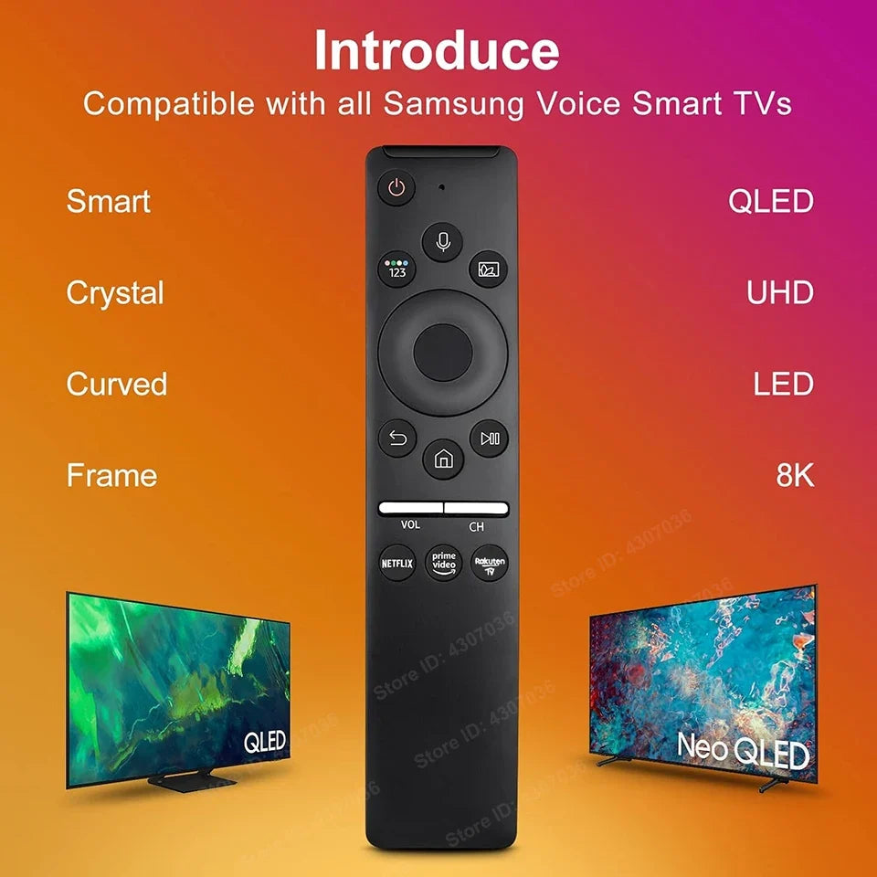 Voice Replacement Remote Control for Samsung TV Curved Frame UHD QLED LED 4K 8K Smart TVs, Universal Remote for All Samsung TV
