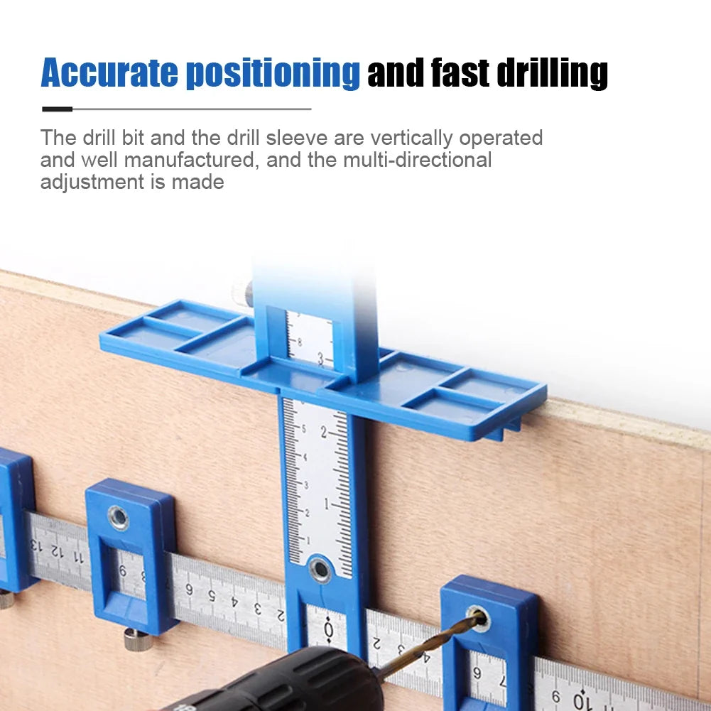 Woodworking Drill Punch Locator Jig Drill Guide Cabinet Handle Knob Template Locator Hole Punch Tool for Woodworking