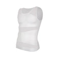 2 PCS Men Cross Mesh Compression Tank Top Gynomastica Shapewear Sleeveless Undershirt Tummy Control Slimming Body Shaper Breathable Waist Trainer Back Support Fitness Vest