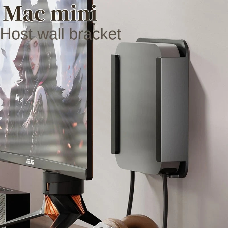 Display Bracket for Mac mini M2 Pro 2024 Under Desk Stand Holder for VESA Connection Bracket For 2010-2023 M2 Pro Wall Mount