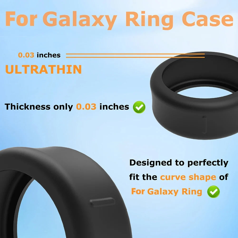 For Samsung Galaxy Ring Elastic Ring Case Anti-Drop Silicone Smart Ring Skin Cover for Galaxy Ring Size 5 6 7 8 9 10 11 12 13