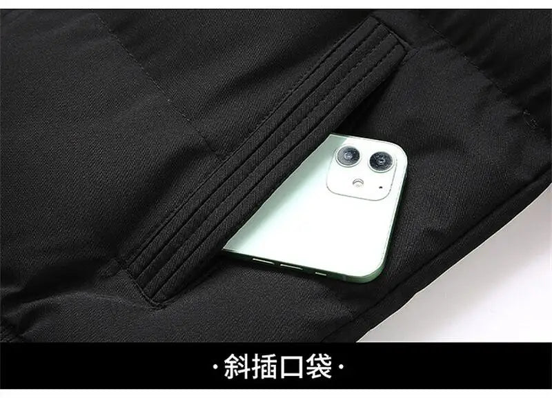 Men's Winter Jacket, Thick Warm Puffer Parka, Waterproof Down Coat
