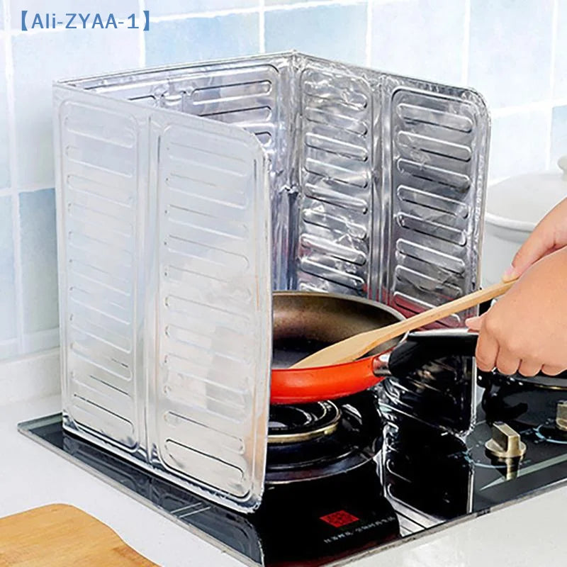 【ZYAA-1】2Pcs Anti-Splashing Stove Oil Baffle Plate Aluminum Cooker Shield Cooking Frying Oil Splash Guard Microwave Oven Covers