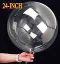 10-50 Pcs 20-24 Inch Bobo Balloons Stick Bubble Balloons Clear Bobo Balloon Large Transparent Bubble Balloon for