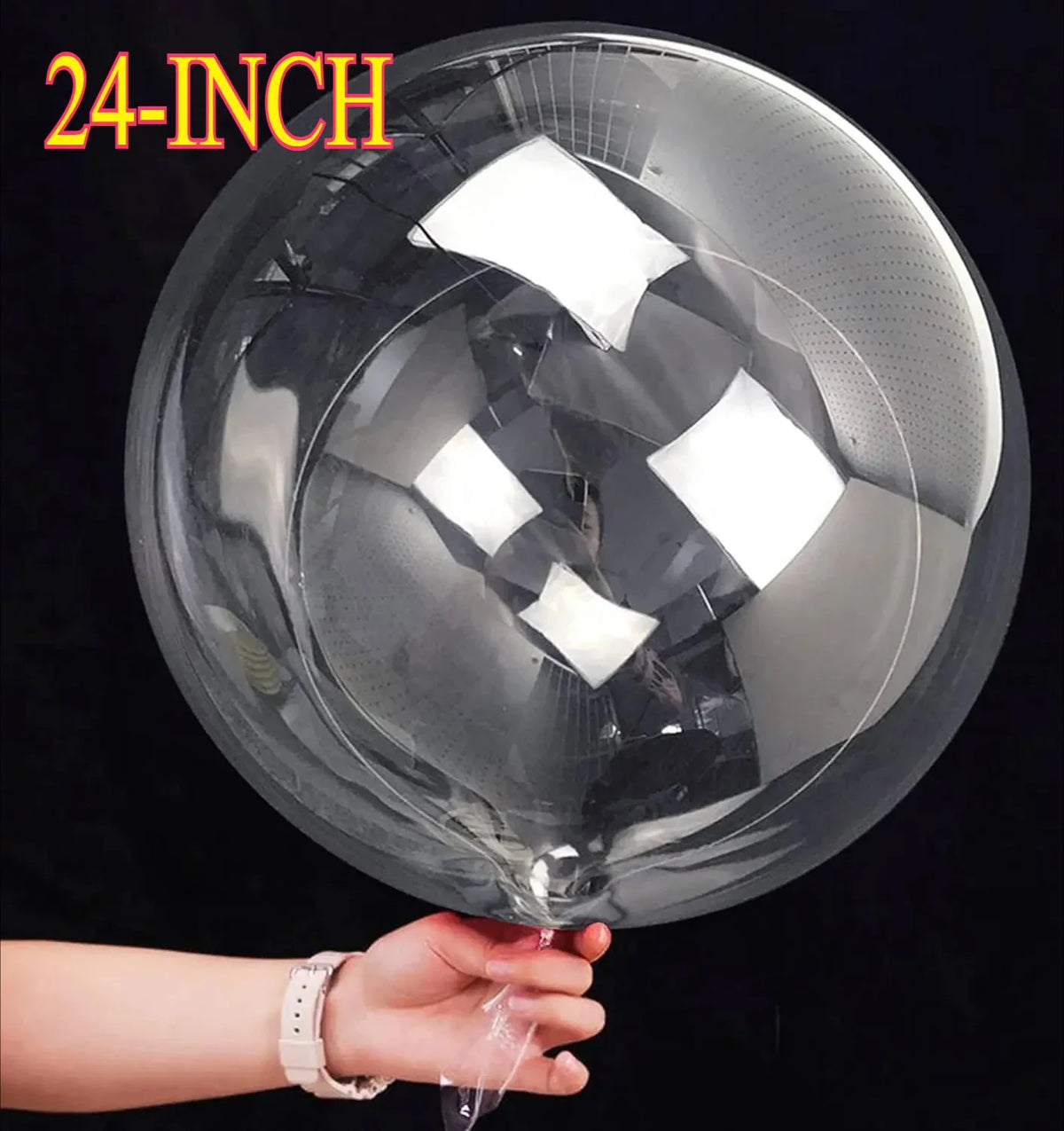 10-50 Pcs 20-24 Inch Bobo Balloons Stick Bubble Balloons Clear Bobo Balloon Large Transparent Bubble Balloon for