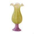 Glass Urn Vases Thickened Flower Vases for Home,Wedding Parties Table Centerpieces Decorative Vases Pedestal Vases Gift B03E