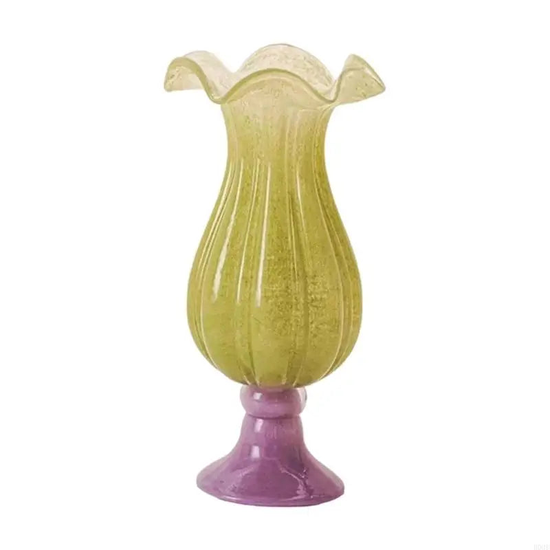 Glass Urn Vases Thickened Flower Vases for Home,Wedding Parties Table Centerpieces Decorative Vases Pedestal Vases Gift B03E