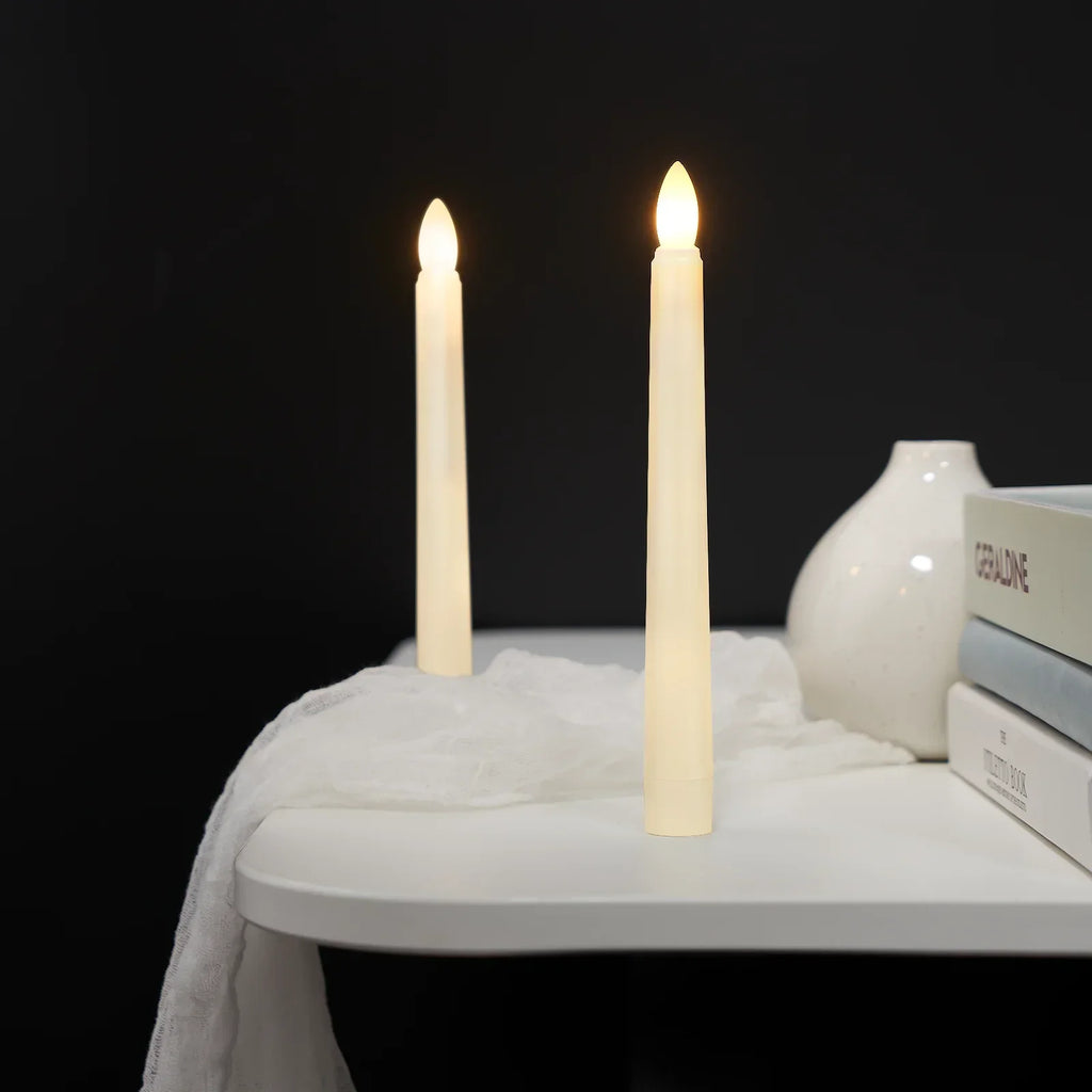 20cm LED Table Light With Timer Remote Flameless Electronic Taper Candle Light for Party Wedding Home Decor Flashing Lamp