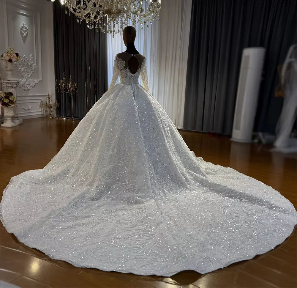 Customized Luxury Full Beading Luxury Wedding Dresses  Amanda Novias Official