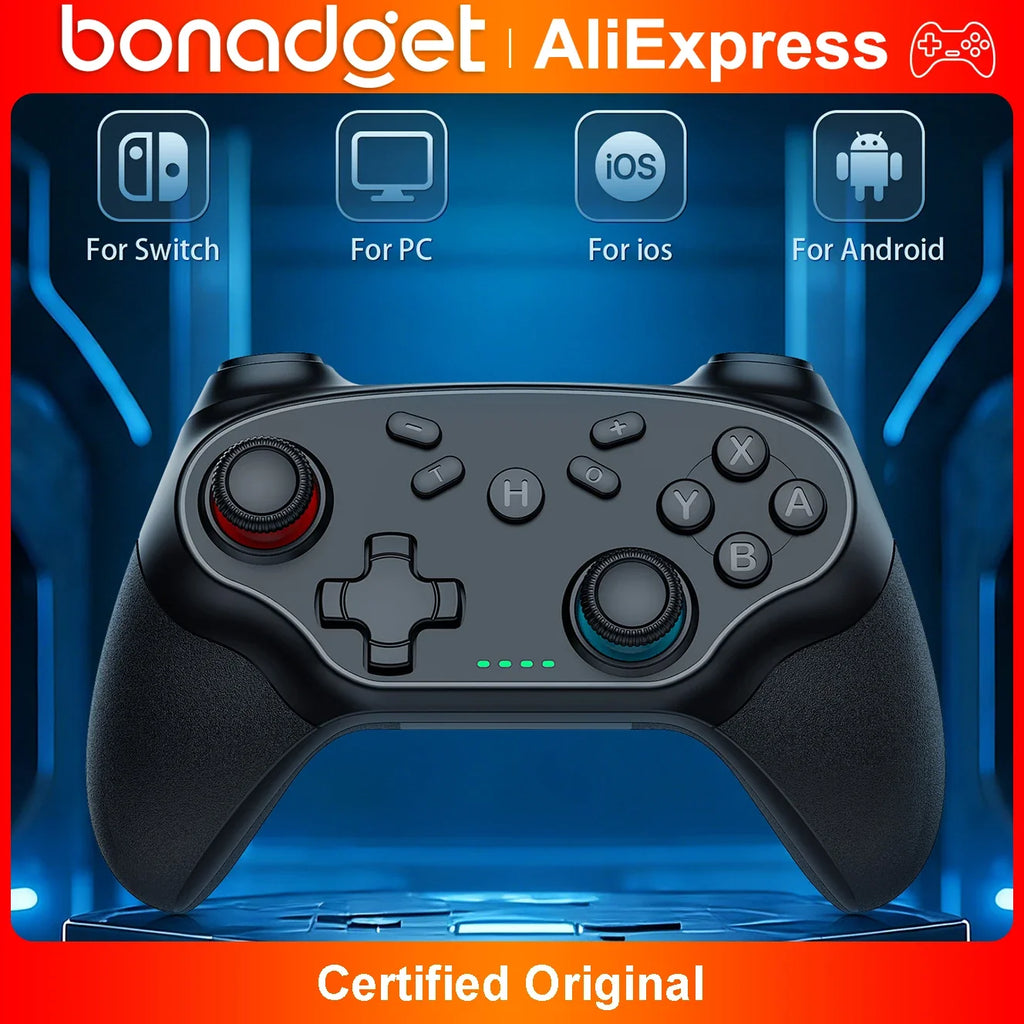 Gamepads For Switch Oled/Lite/PC/Android/IOS Wireless Controller 6-axis Gyro Joystick Turbo Dual Vibration Game Remote Controle