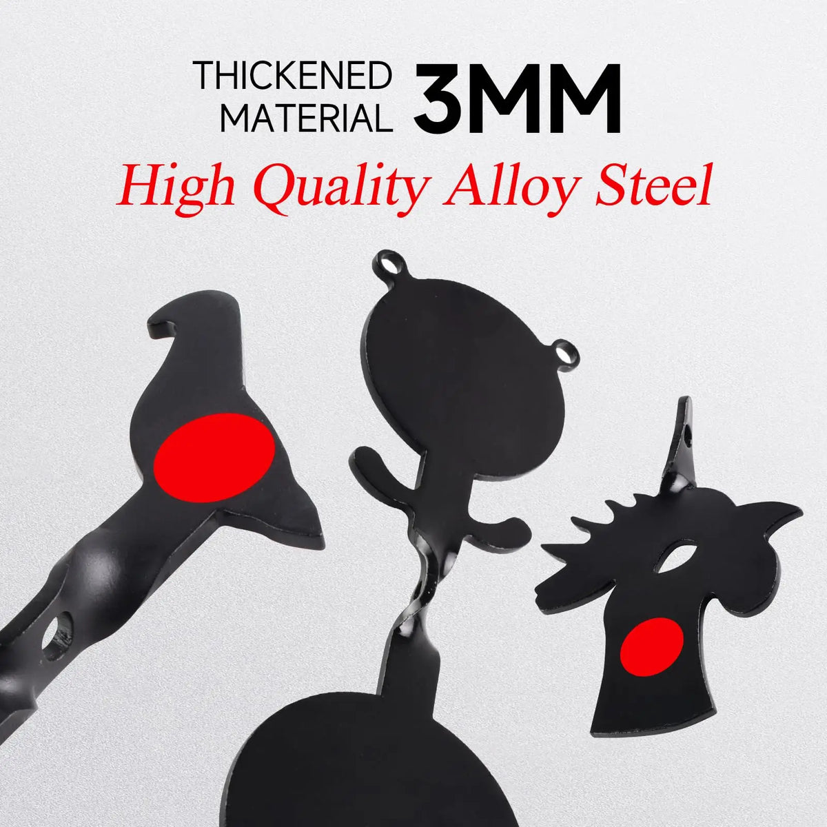 360 ° Rotation 3mm Steel Bear Bird Rooster Shooting Targets - Suitable for BB Guns, Air Rifles,Pistols Outdoor Shooting Practice