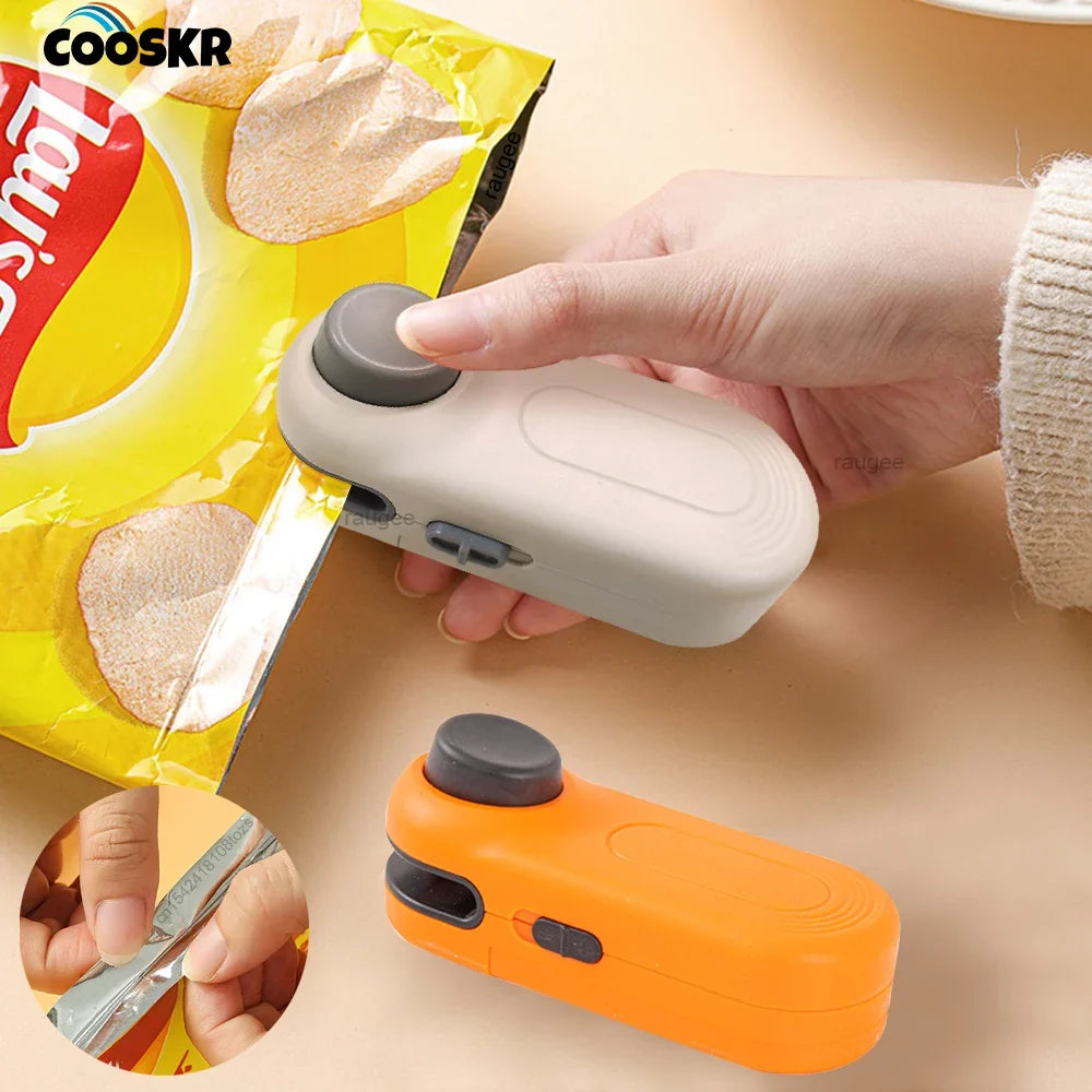 Mini Heat Sealer Plastic Bags Heat Sealing Machine Food Storage Packaging Bag Sealer Portable Handheld Plastic Bag Heat Sealer