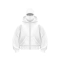 Men's Balaclava Zip Hoodie, Winter Warm Face Mask Hooded Jacket