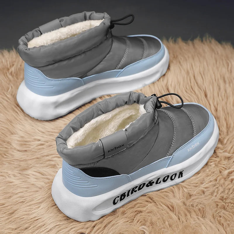 Men's Winter Velvet Ankle Boots, Warm Stylish Winter Shoes