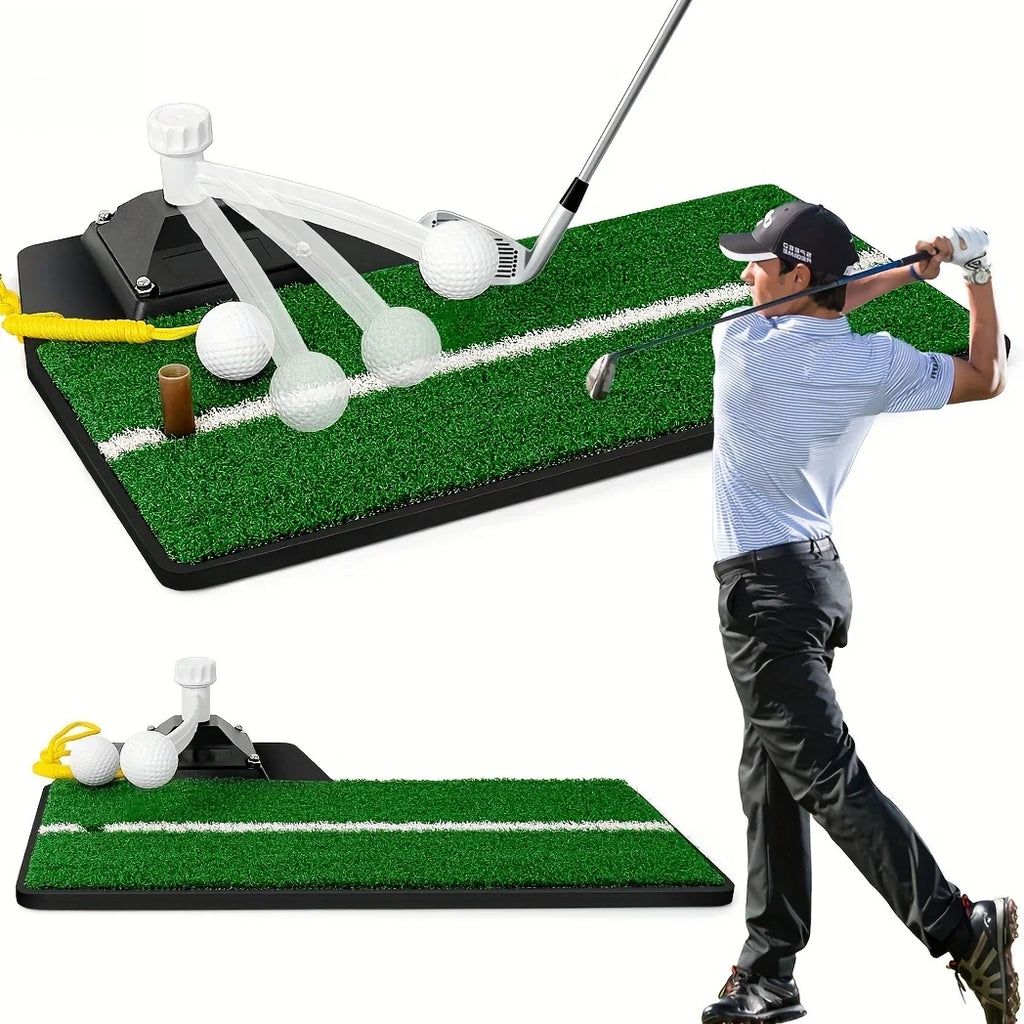 Golf Swing Trainer 2.0 - Adjustable Height Golf Training Equipment - Pure Path Swing Practice Mat - Indoor/Outdoor Home Trainer