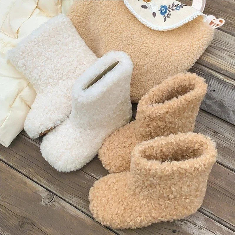 Girls Winter Thermal Boots – Furry Warm Ankle Boots