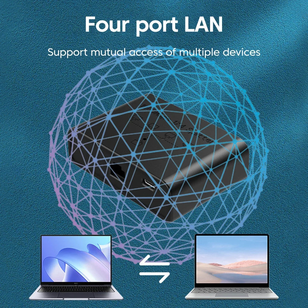 Elough Gigabit Network Switch 100/1000Mbps Ethernet High Performance Expansion 5 Port Switch For Router PC RJ45 Splitter Adapter