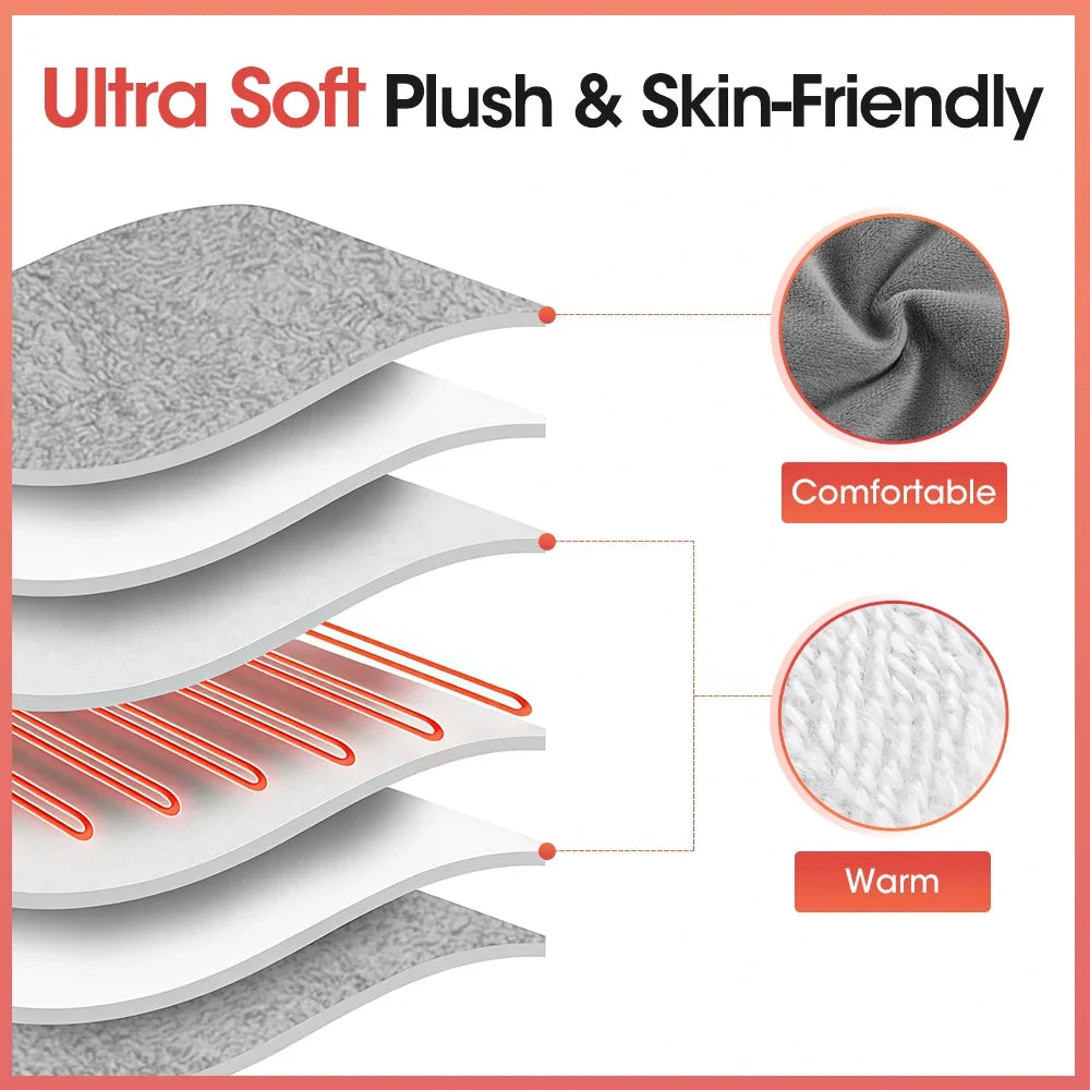 New Electric Foot Heating Pad Winter Foot Warmer Heater Household Foot Warming Mat Washable Non-Slip for Bed Office Home