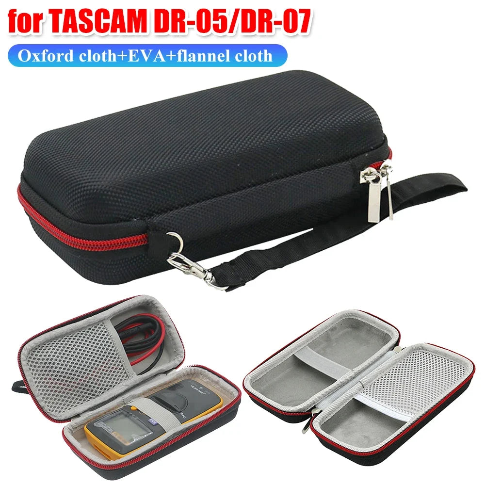 EVA Portable Storage Bag Shockproof Hard Shell Case Anti-Drop with Mesh Pocket for TASCAM DR-05/DR-07 Portable Digital Recorder