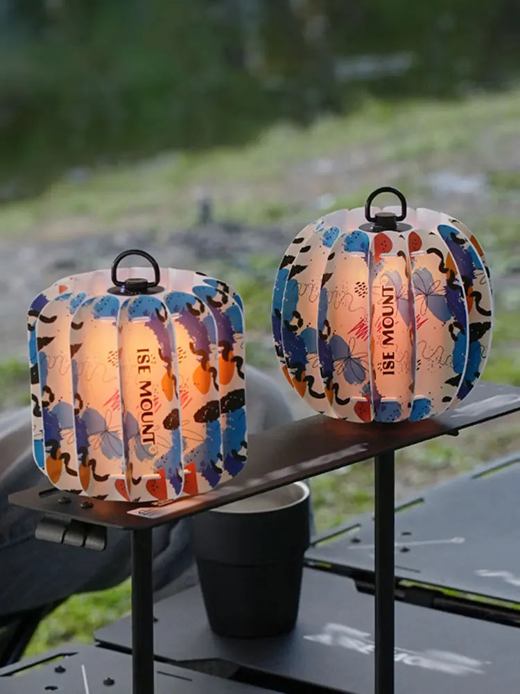 Outdoor Camping Light Shade Ultralight Atmosphere Lampshade Pumpkin Shape Outdoor Lantern Shade for Outdoor Camping Tent