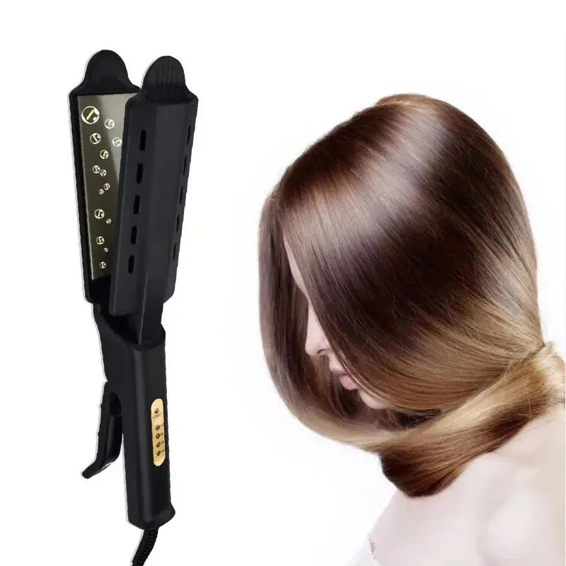 Wide Plate Ionic Flat Iron Hair Straightener Adjustable Temperature 4 Gear Professional Styling Tools Hair Straightener