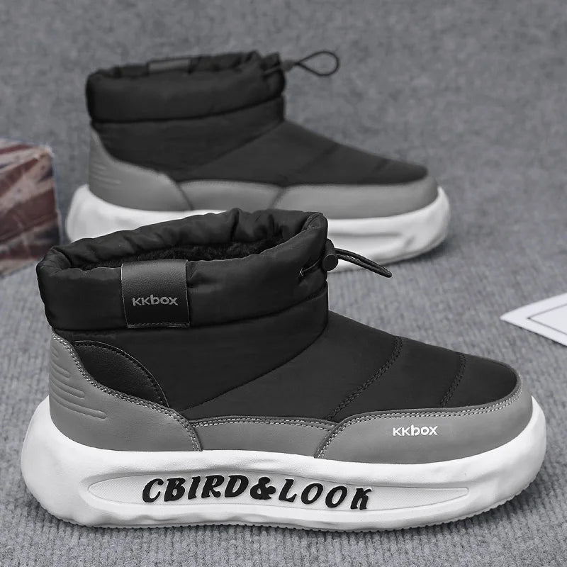Men's Winter Velvet Ankle Boots, Warm Stylish Winter Shoes