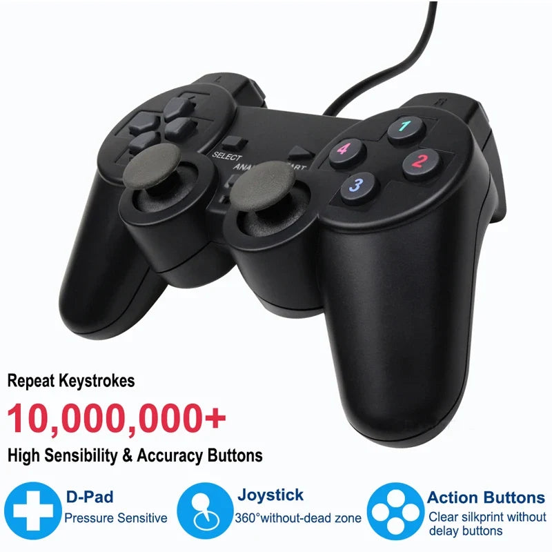 Wired USB PC Controller Game Joystic Gamepad Vibration Joystick For Windows XP/7/8/10 Joypad For PC Windows Computer Laptop
