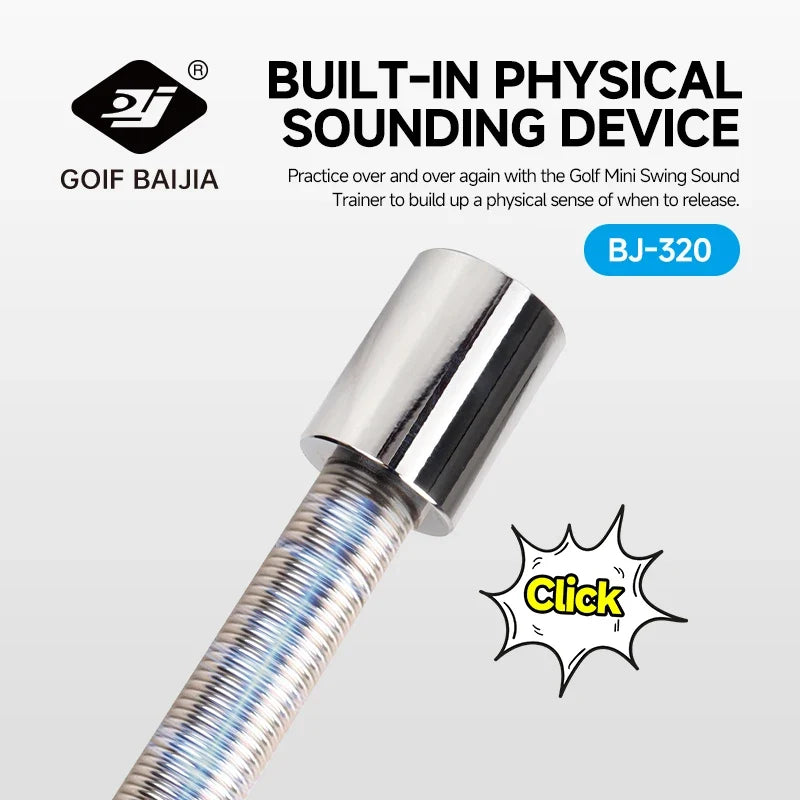 Golf Mini Impact Bat; Golf Physical Acoustics Trainer; Quick Swing Correction; Improve Accuracy of Ball Strike