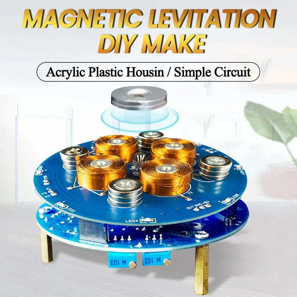 DIY Magnetic Levitation Kit Experiment PCB Soldering Project Practice Solder Assembly  50G/150G Load Magnet DIY Electronic Kit