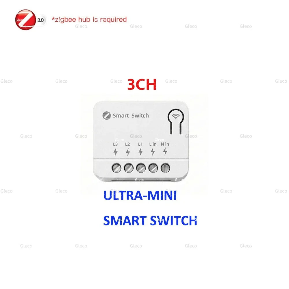 Zigbee Smart Switch Module Mini 10A/16A Optional 1/2 3Channel Smart Home Relay Automation Breaker For Tuya Z2M Alexa Google Home