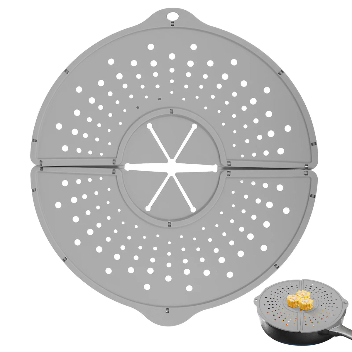 1Pc Silicone Kitchen Splatter Screen Foldable Heat Resistant Oil Splash Guard Drain Board Cover Multi Use Kitchen Frying Pan Lid
