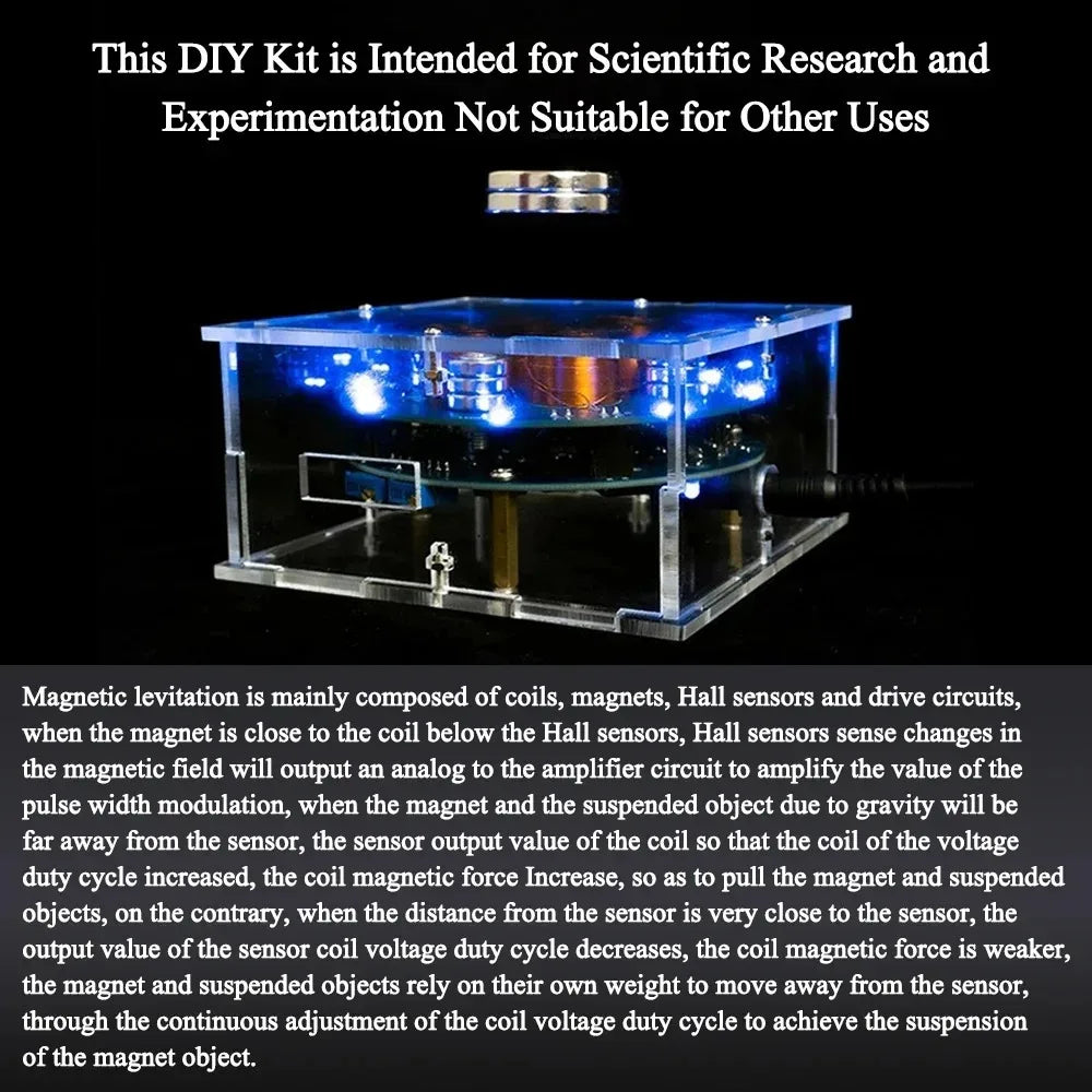 Magnetic Levitation DIY Electronic Kit Experimental Coil Push-down Module Circuit Welding Kit (Weight Bearing 50g)