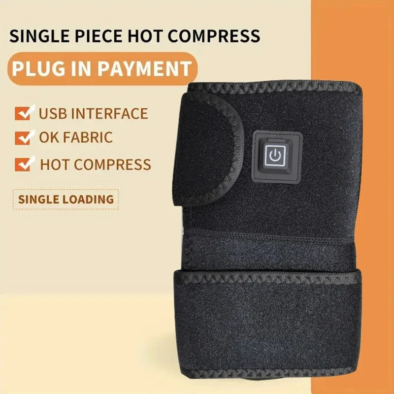 Electric knee heating pad - A USB-powered warming knee strap, suitable for joints, with adjustable heating band, ideal for daily