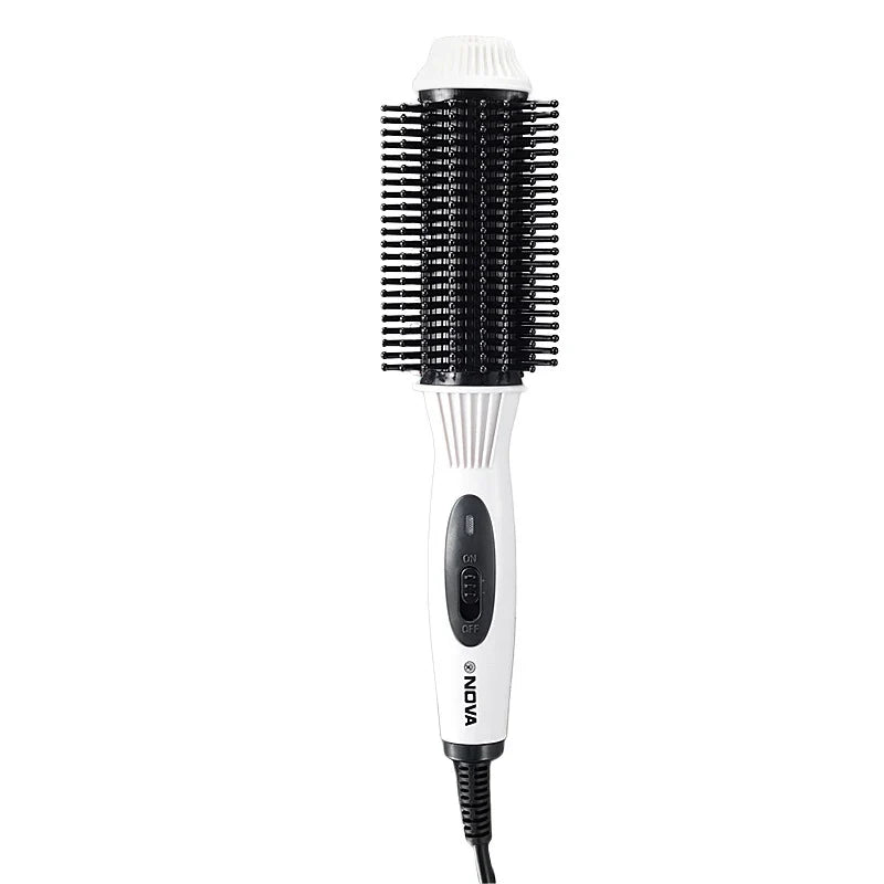 Multifunctional Heating Curling Iron Ceramic Heated Round Brush Electric Hair Straightener Brushes Professional Styling Tool