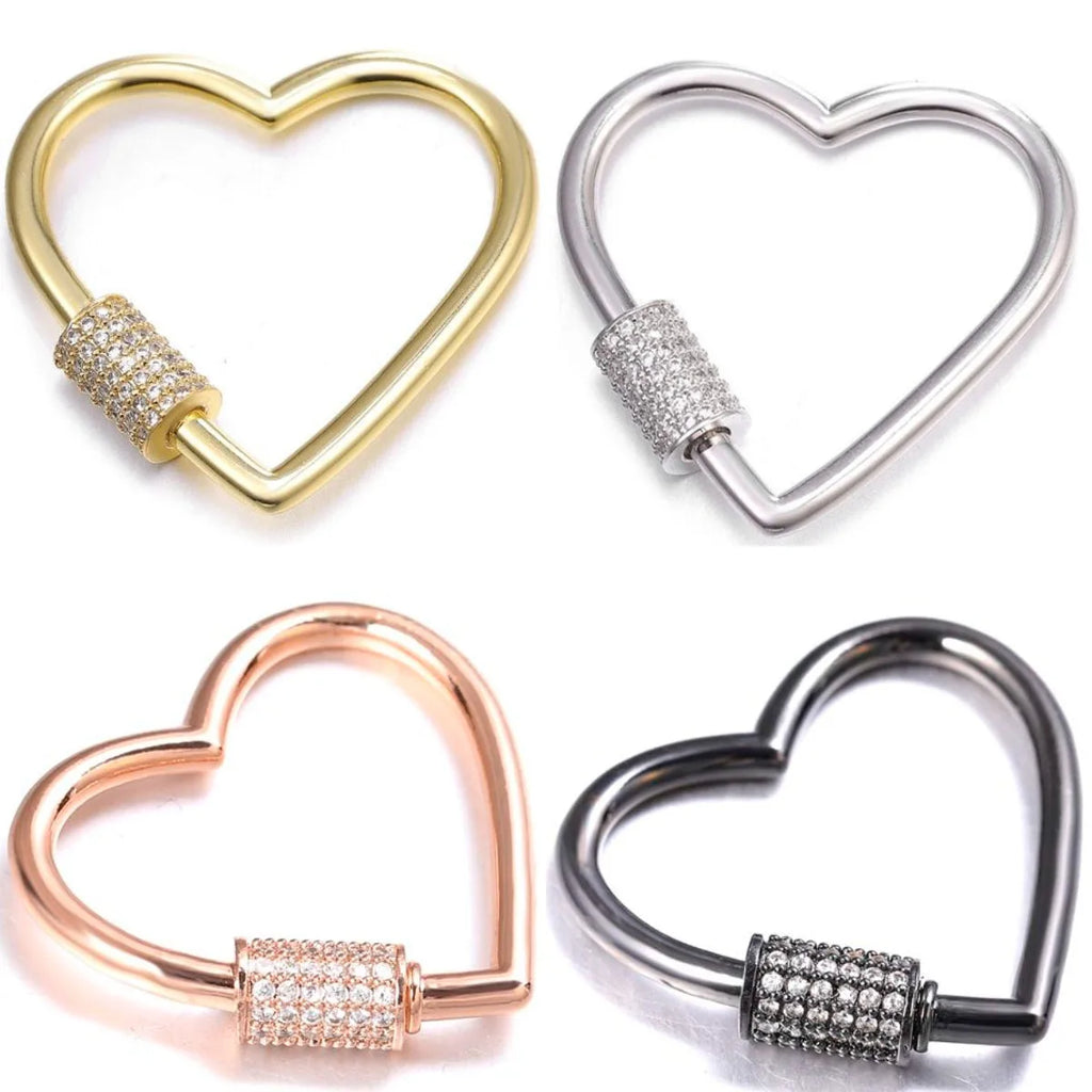 Simple Metal Heart Shaped Opening Keychain Handbag Strap Dog Chain Buckle Bag Lanyards Clip Hook DIY Accessories