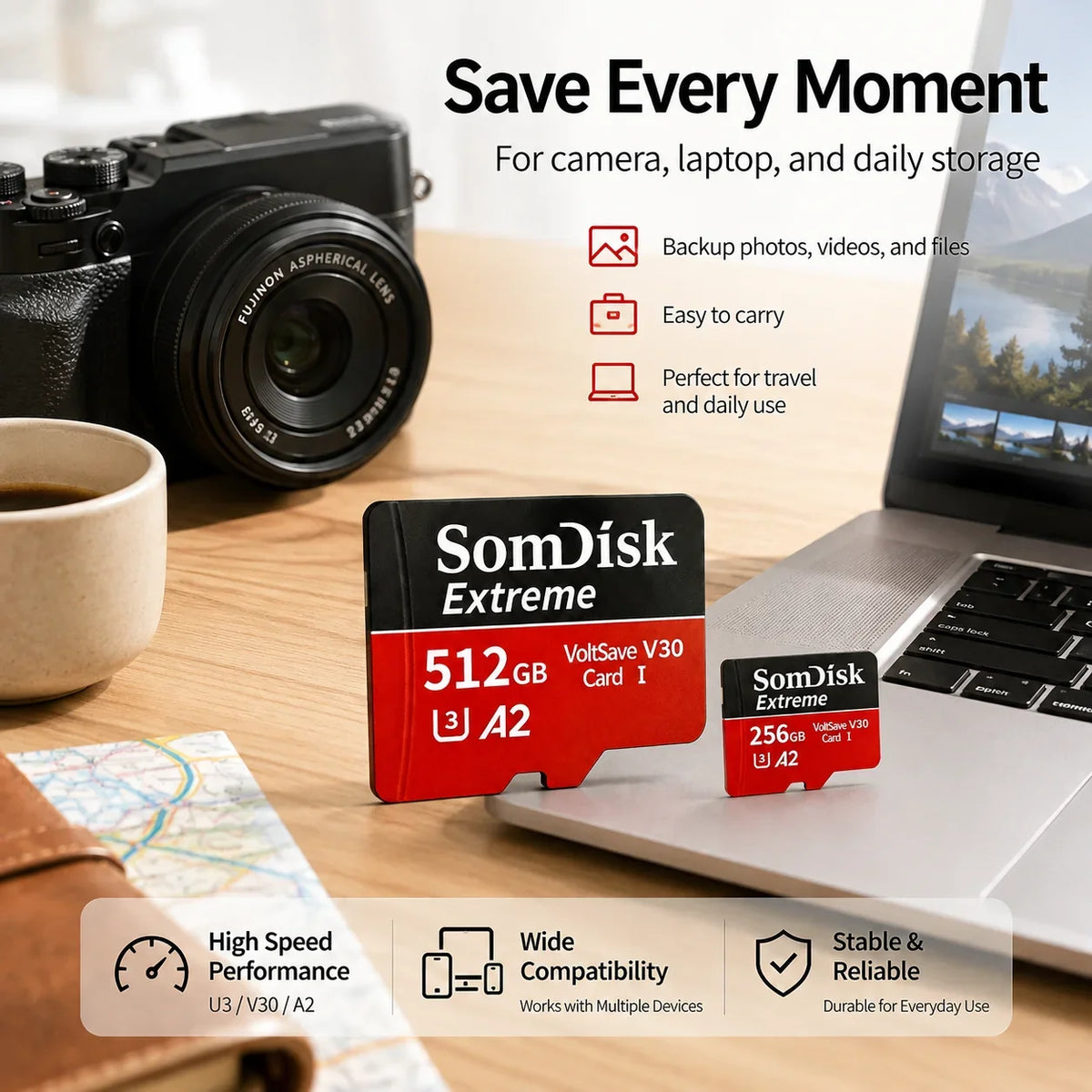Micro TF/SD Card 512GB Large‑Capacity Memory Card 256GB 128GB SD Cards For Drone Dash Cam Tablet
