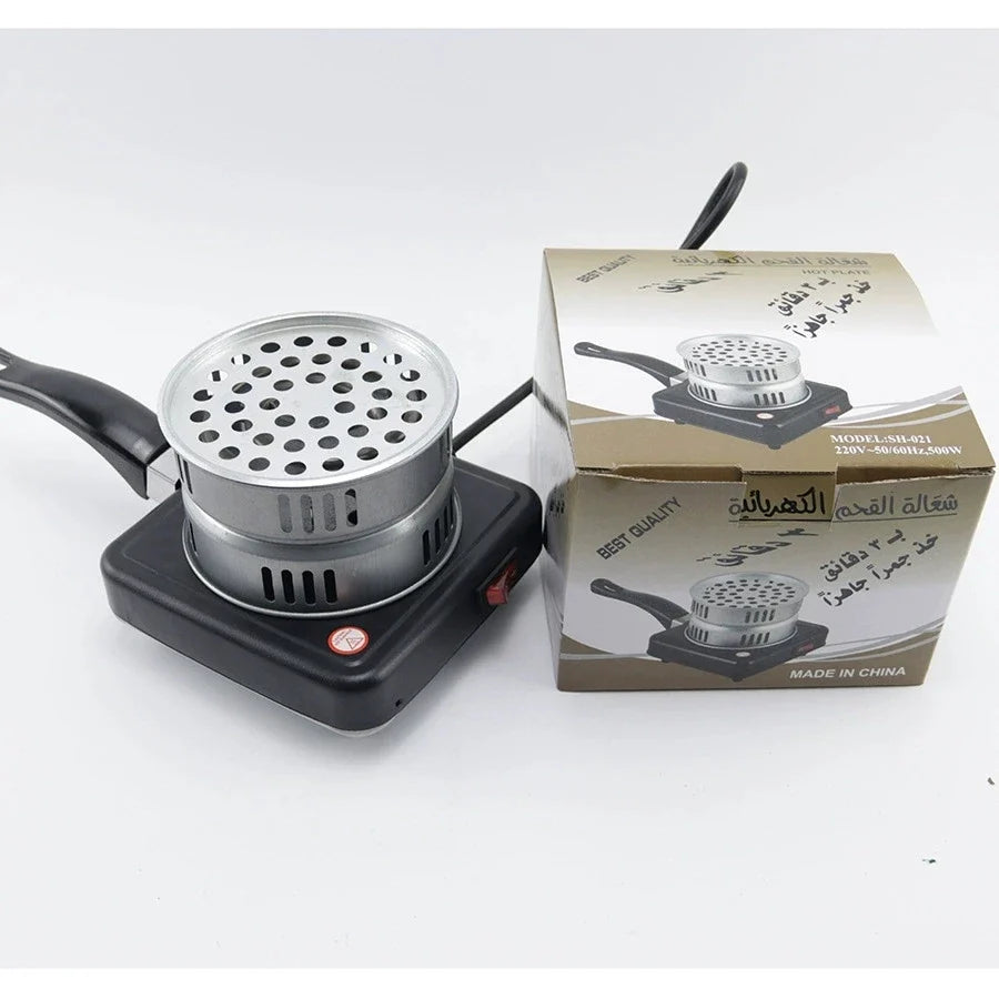 Electric Hookah Charcoal Burner Stove 500W/1000W Shisha Nargile Coal Starter Heater with Handle for BBQ&Smoking