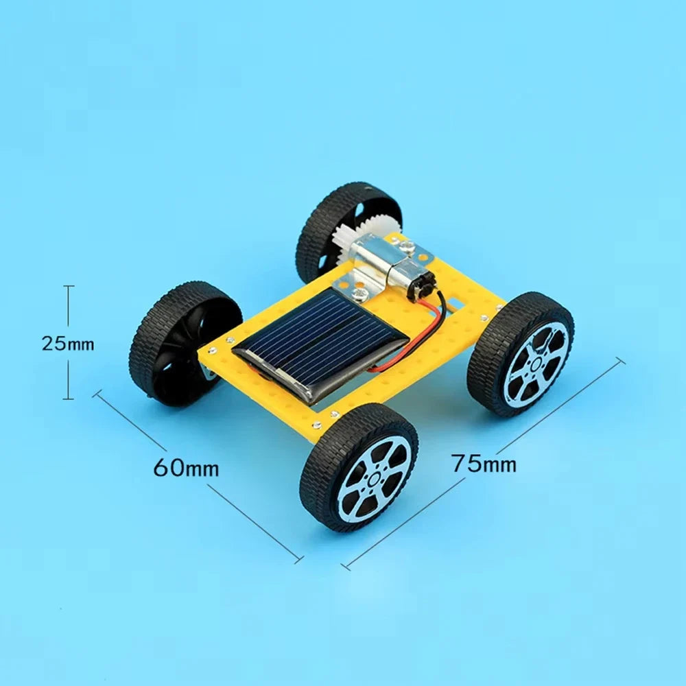 DIY Mini Solar Car Assembly Kit STEM Physics Science Experiment Educational Tech Toy Kids School Learning Project Birthday Gift
