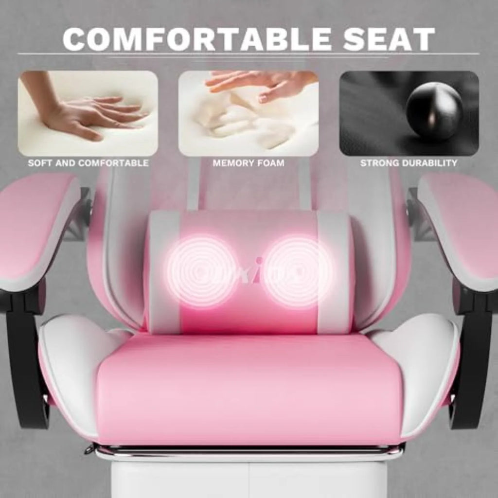 Ergonomic Video Gamer Chairs Gaming Computer Chairs Gamer Chairs for Adults Massage Lumbar Support Swivel Height