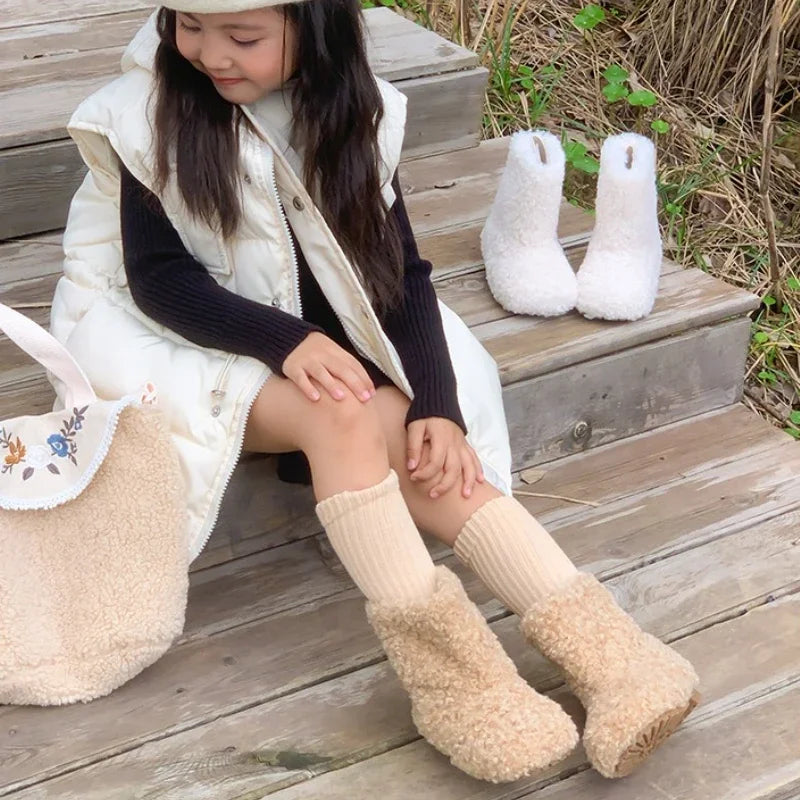 Girls Winter Thermal Boots – Furry Warm Ankle Boots