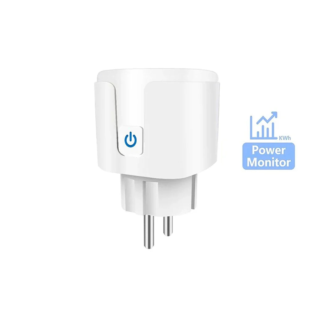 5PCS Smart Socket EU 20A Wifi Smart Plug With Power Monitoring Works with Tuya Smart Life APP Remote Control