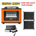 New High Power 600W 500W Portable Power Station 220V 55Ah/40Ah Solar Outdoor Mobile Power Supply Home Emergency Energy Storage